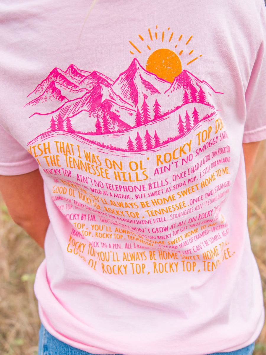 Rocky Top Lyrics Pink T-Shirt