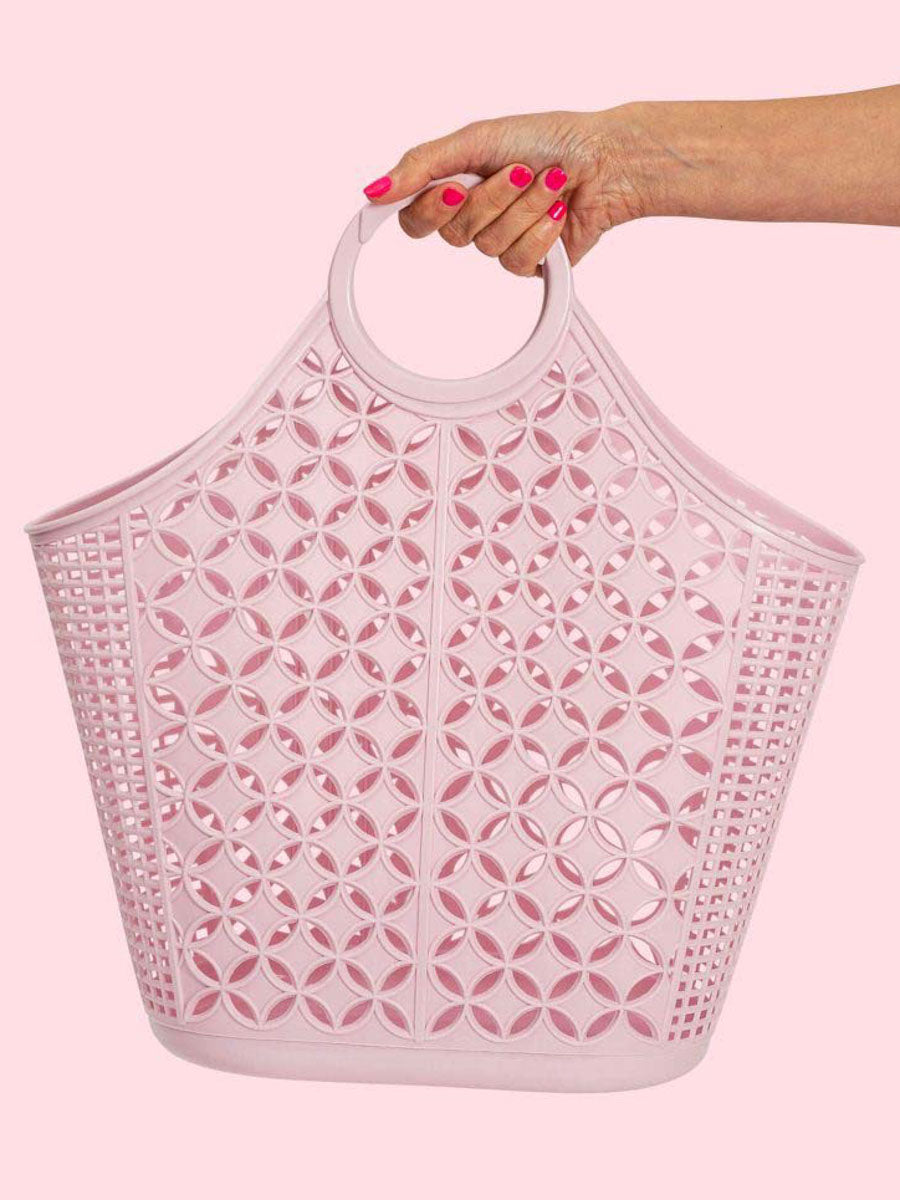 Pale Pink Beach and Water Toys Tote