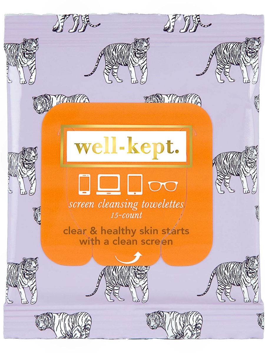 Clean glass and electronic screens towelettes