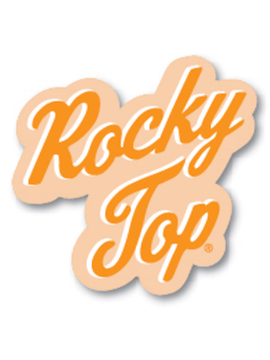 Rocky Top Orange Script Sticker