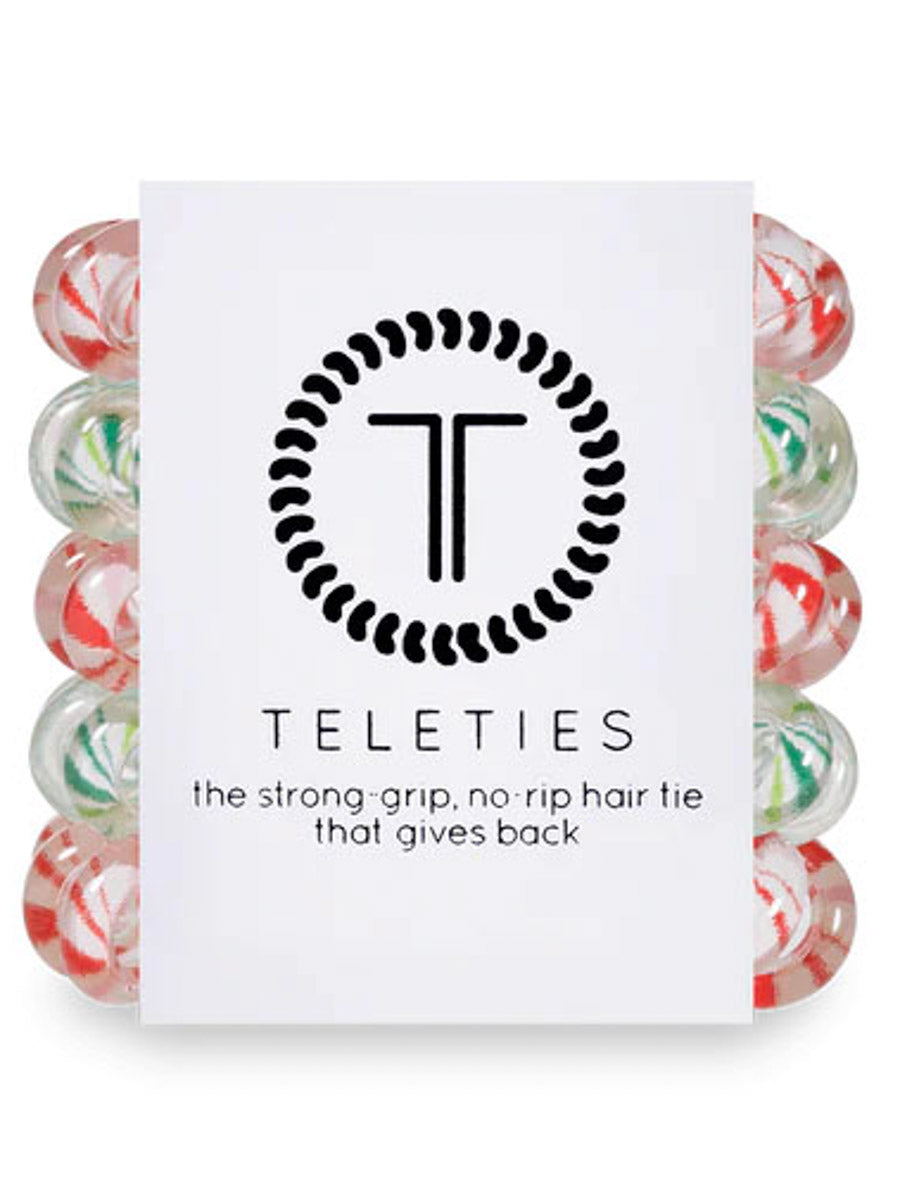 Candy Cane 5-pack Christmas Teletie Hair Bands