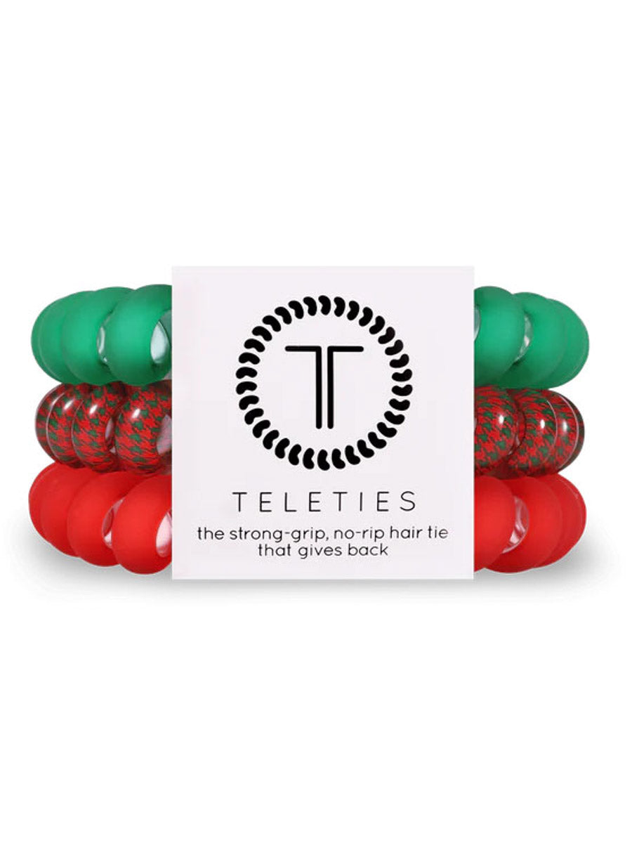 3-pack of Small Christmas Teletie Hair Ties