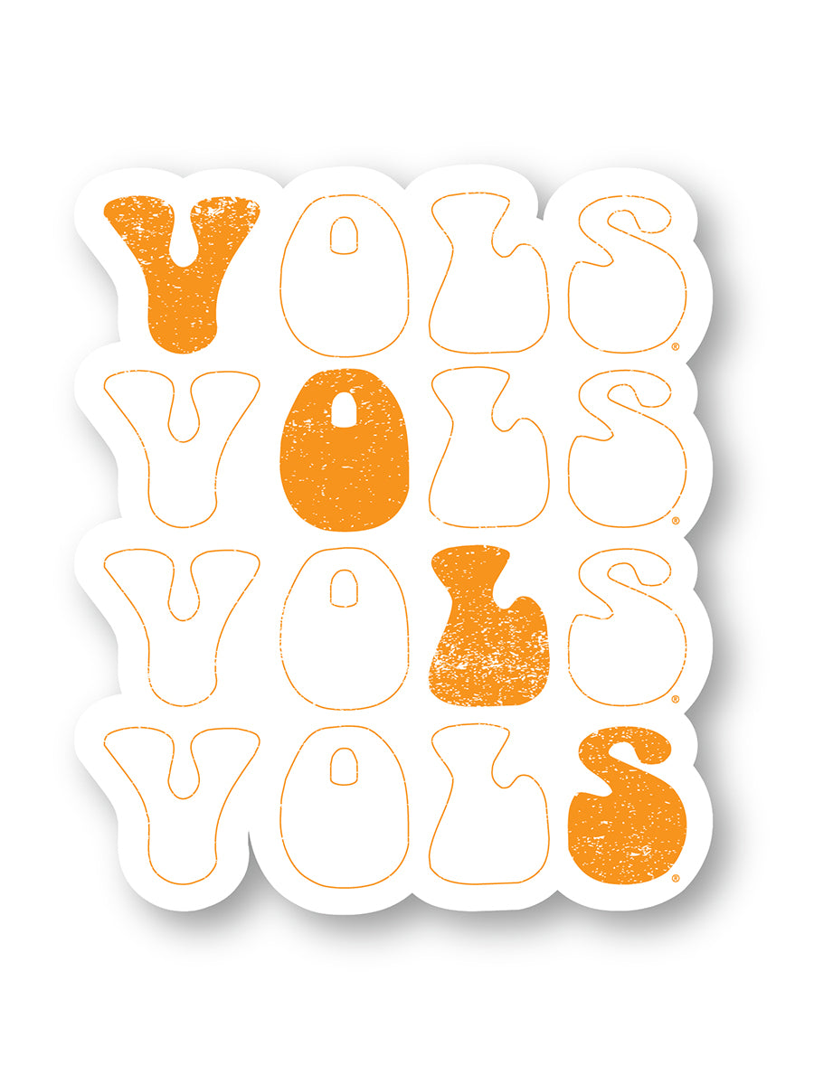 Tennessee "VOLS" Stacked Sticker