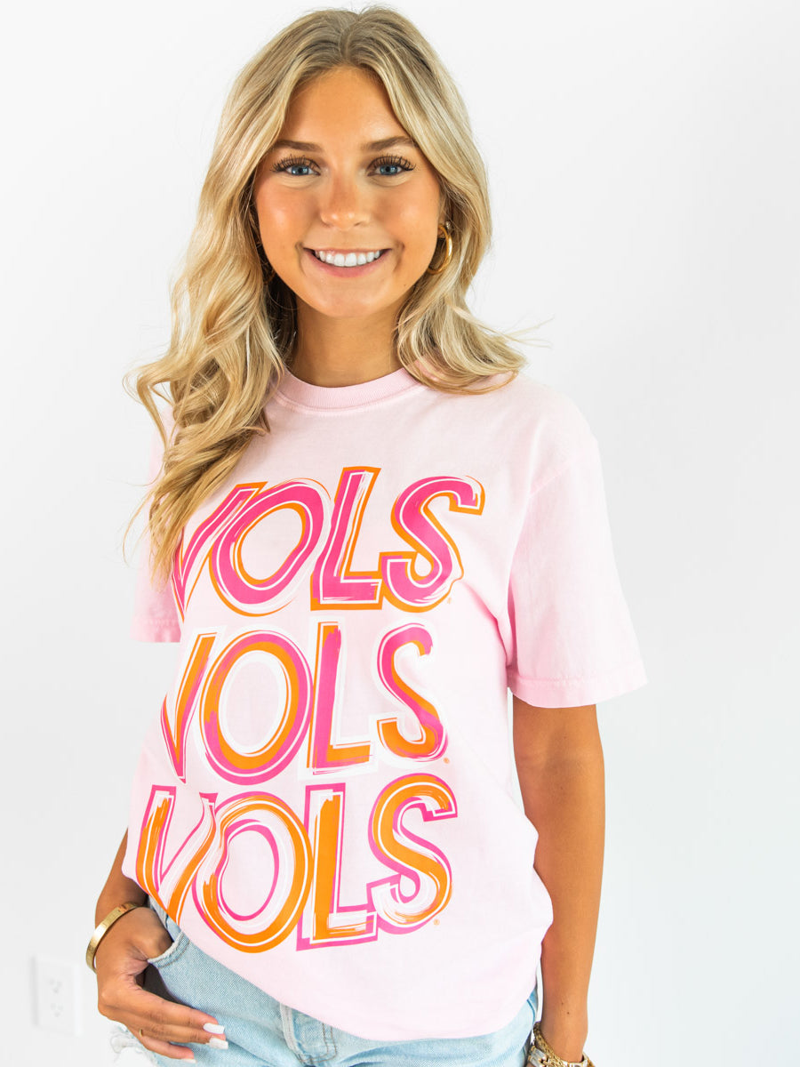 Stacked VOLS Pink T-shirt