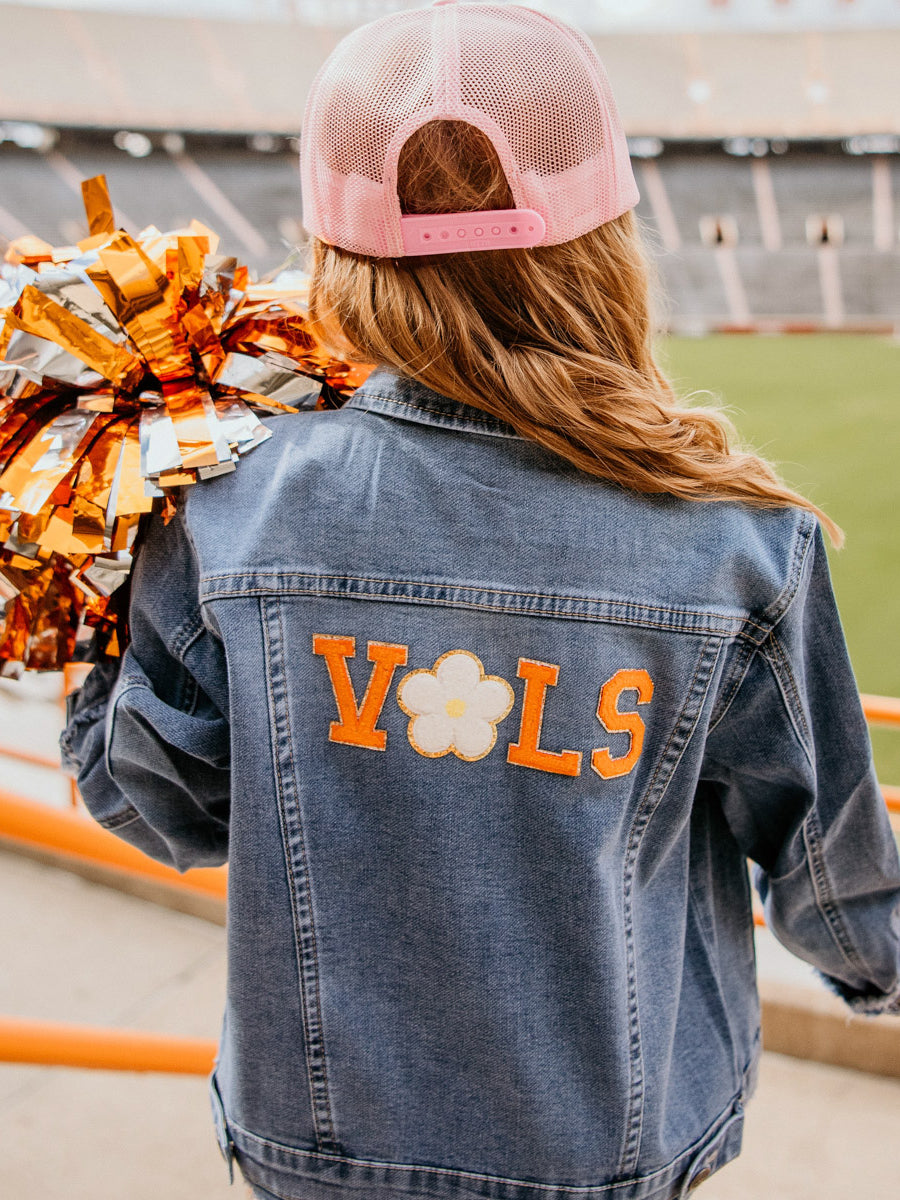 Vols Flower Little Girls Denim Jacket