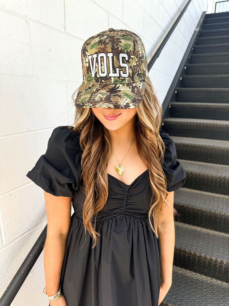 "VOLS" Embroidered Camo Hat