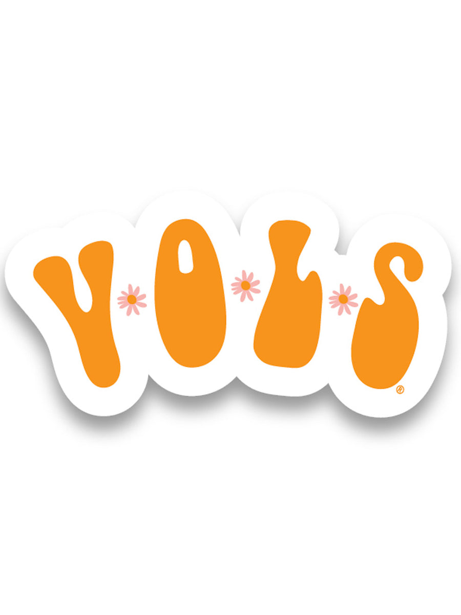 "VOLS" with Daisies Sticker