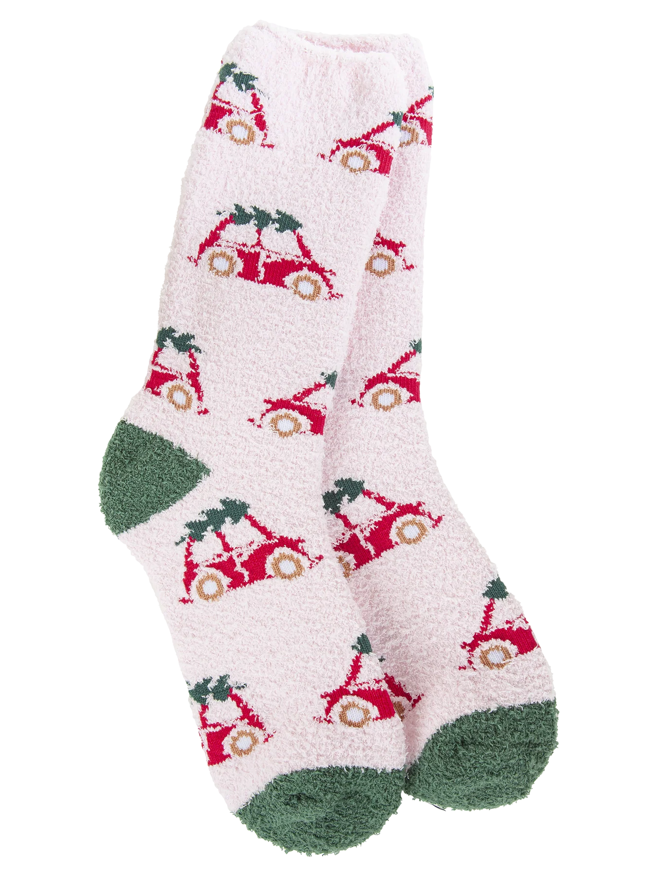 Holiday Car Hauling Tree Socks
