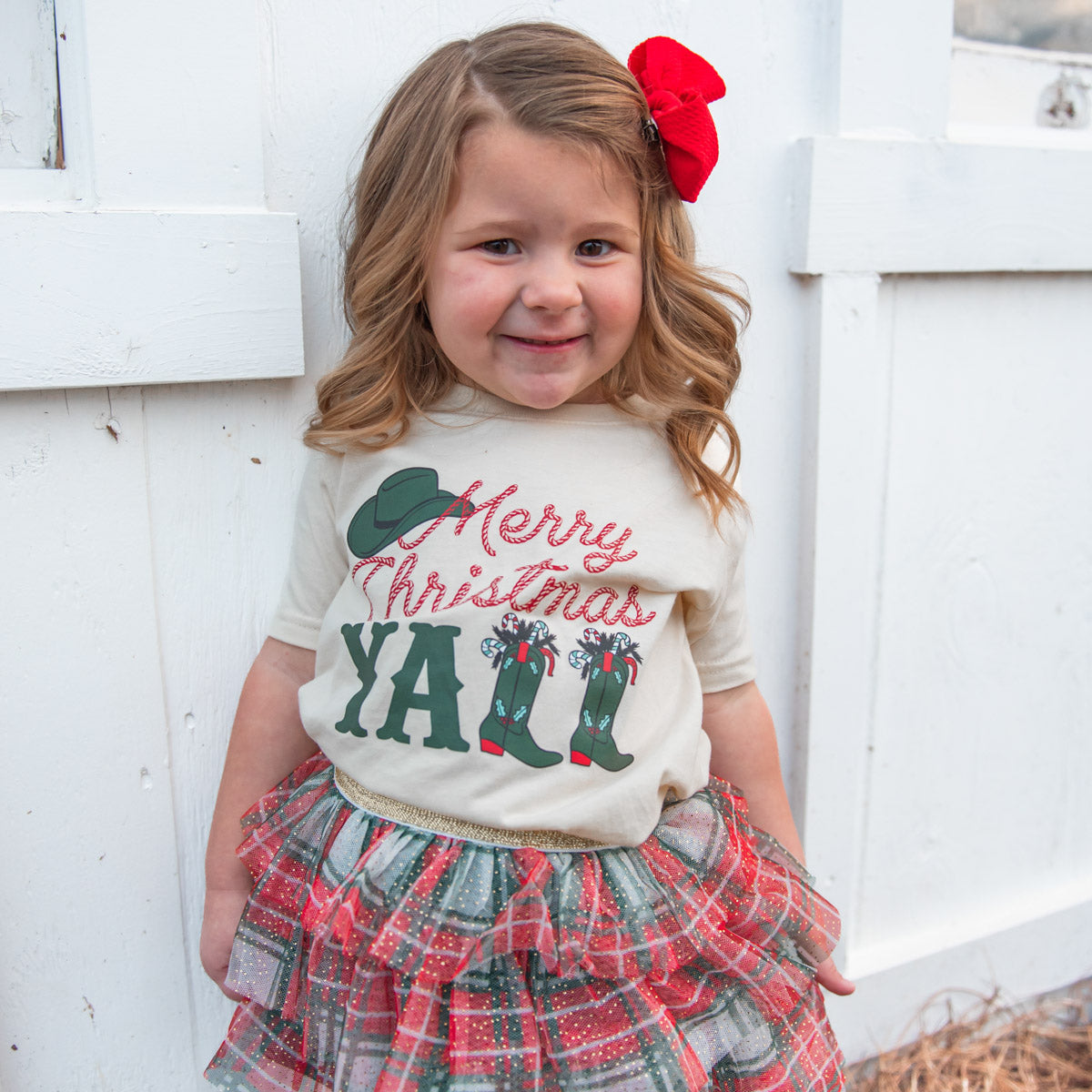 Youth & Toddler Merry Christmas Y'all Short Sleeve Tee
