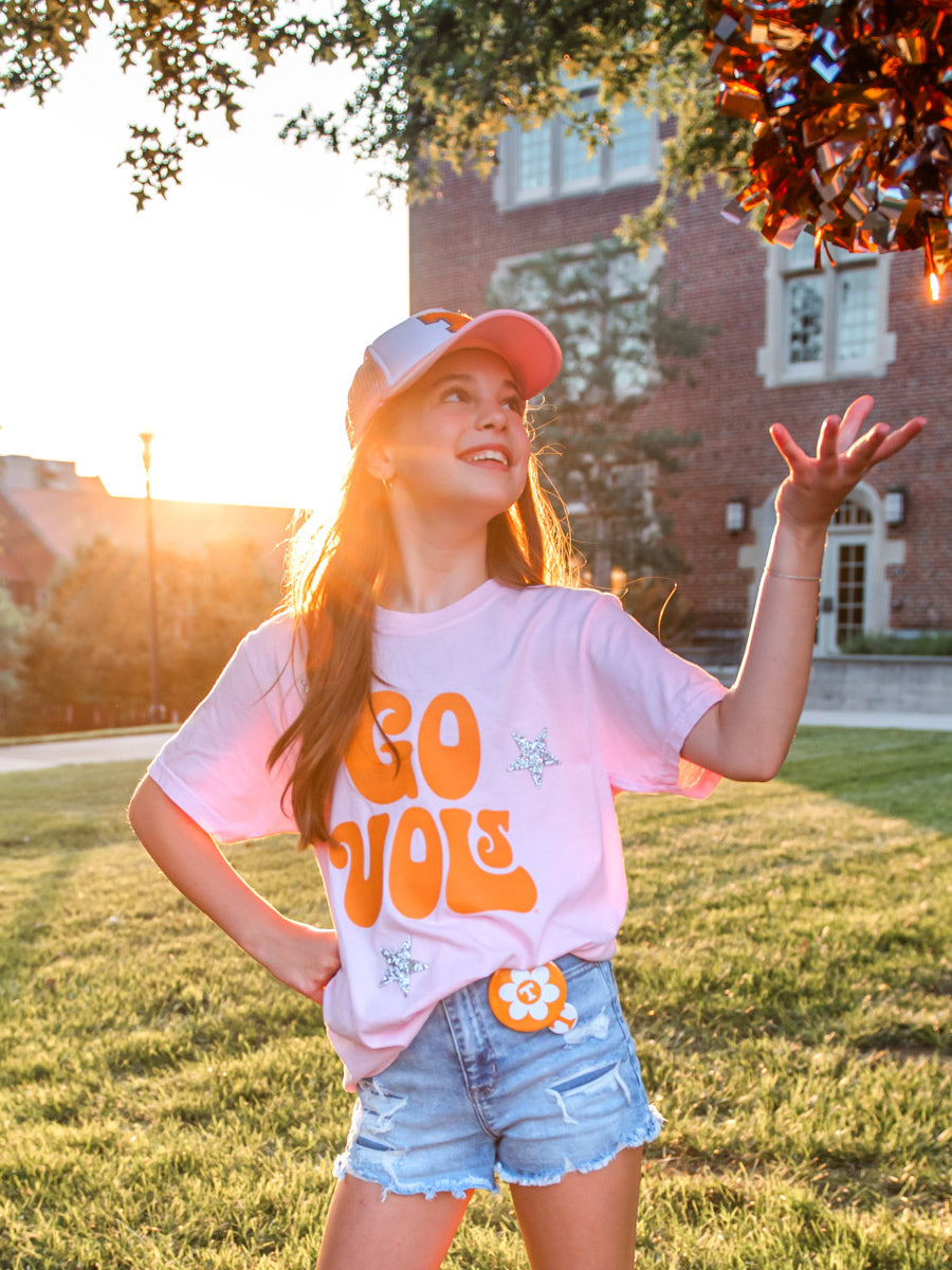 Girls Pink VOLS Tee