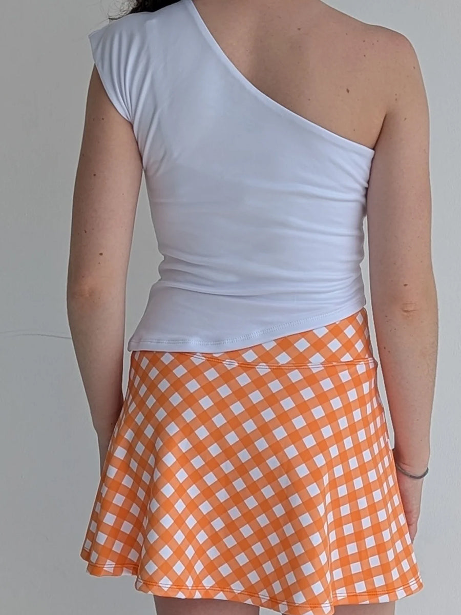 White Fitted One-Shoulder Top