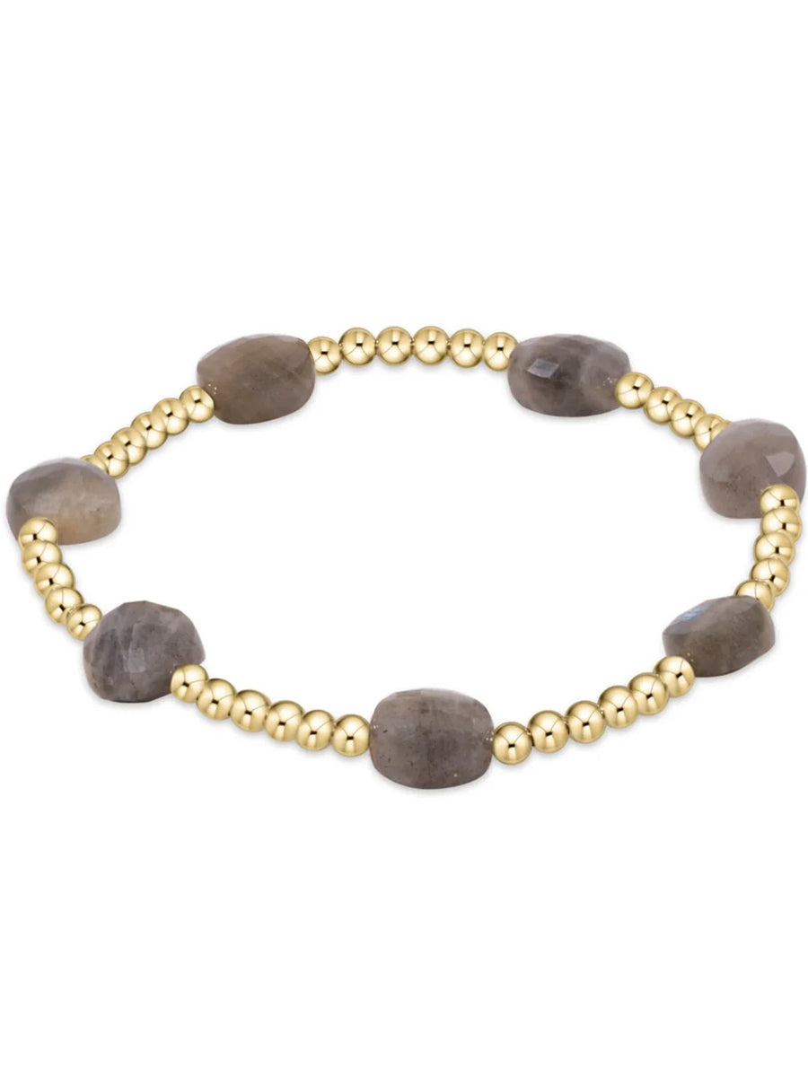Admire Gold 3mm Bead Gemstone Bracelet, Spring/Summer (6 Colors)