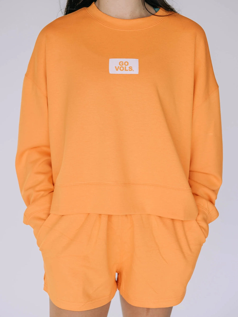 Orange Airy Crewneck w/ "Go Vols" Label
