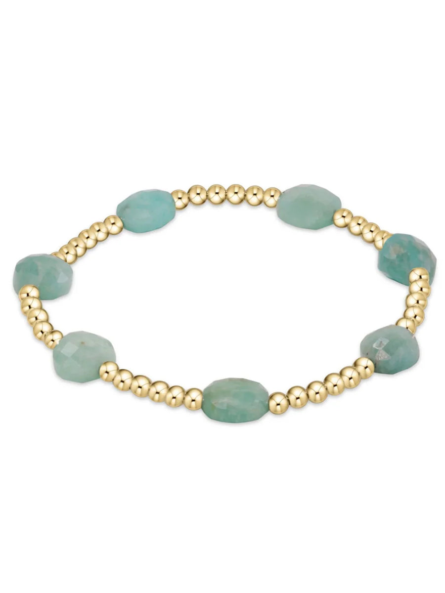 Extends Admire Gold 3mm Bead Gemstone Bracelet (6 Colors)