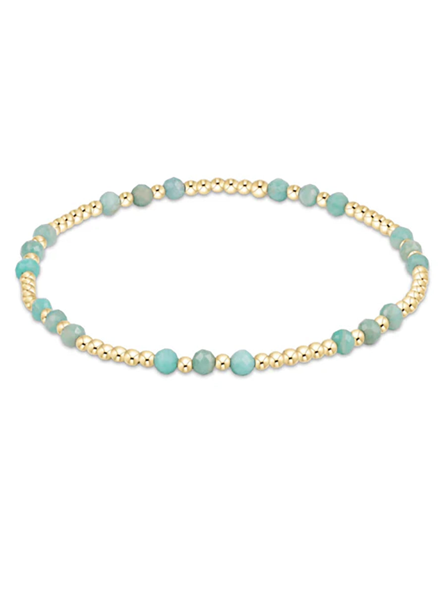 Gold Joy 3mm Gemstone Bracelet (12 Colors)