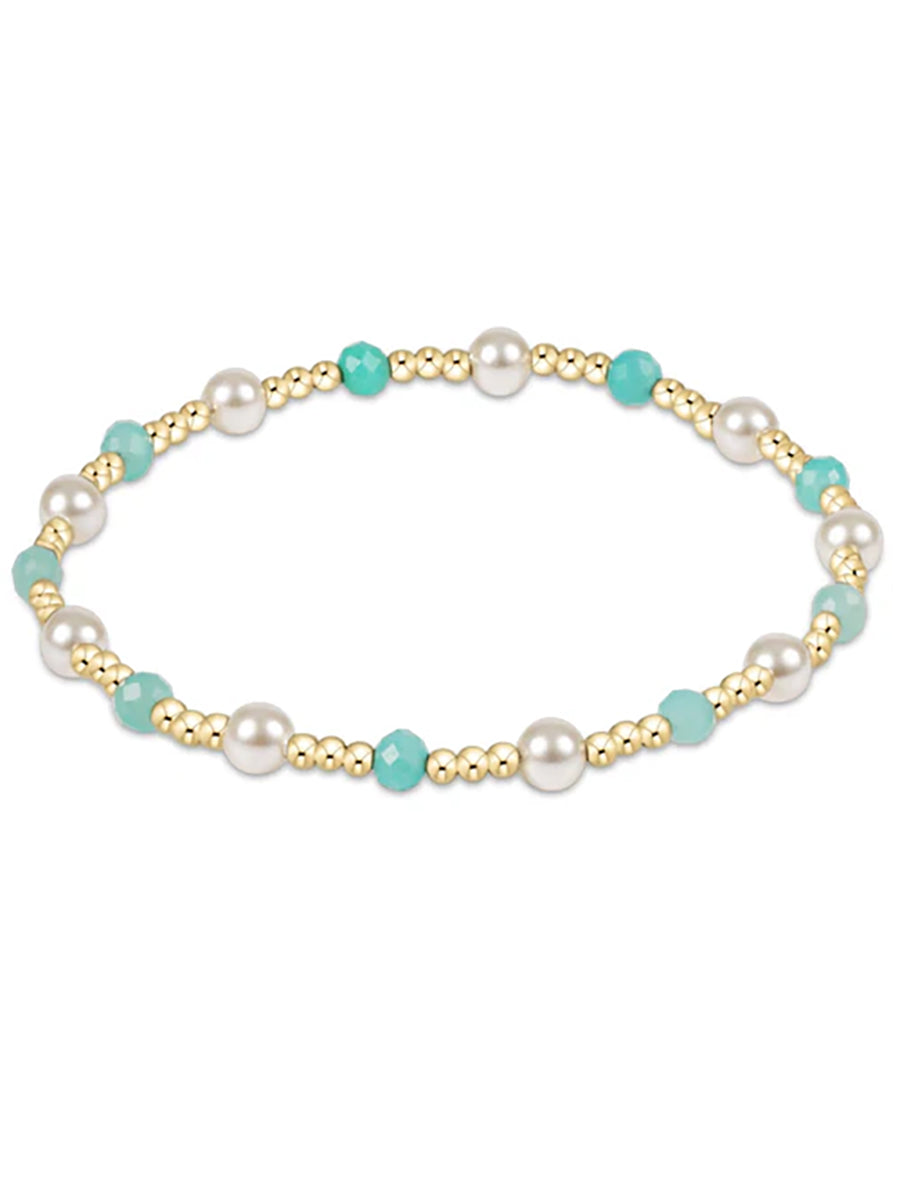 Pearl Sincerity 4mm Bead Gemstone Bracelet (12 Colors)