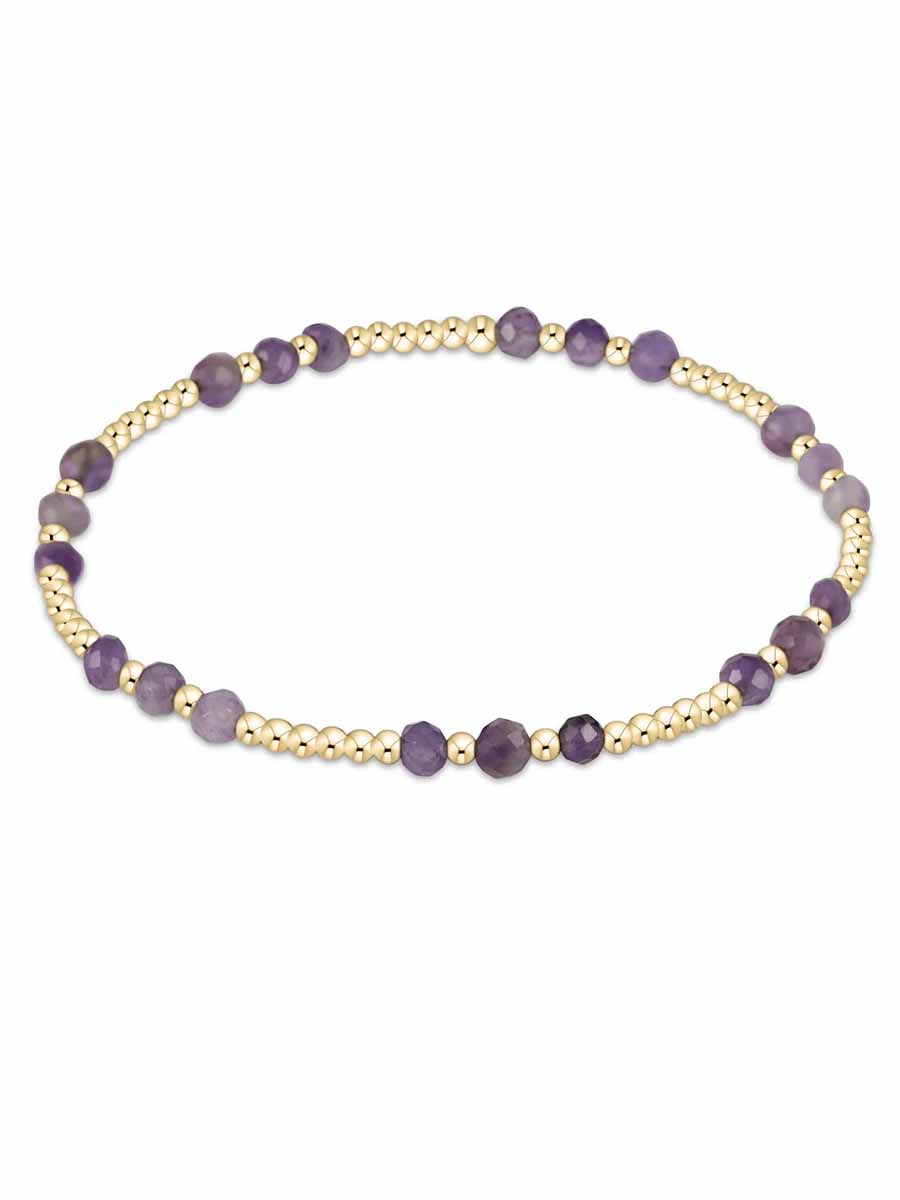 Gold Joy 3mm Gemstone Bracelet (12 Colors)