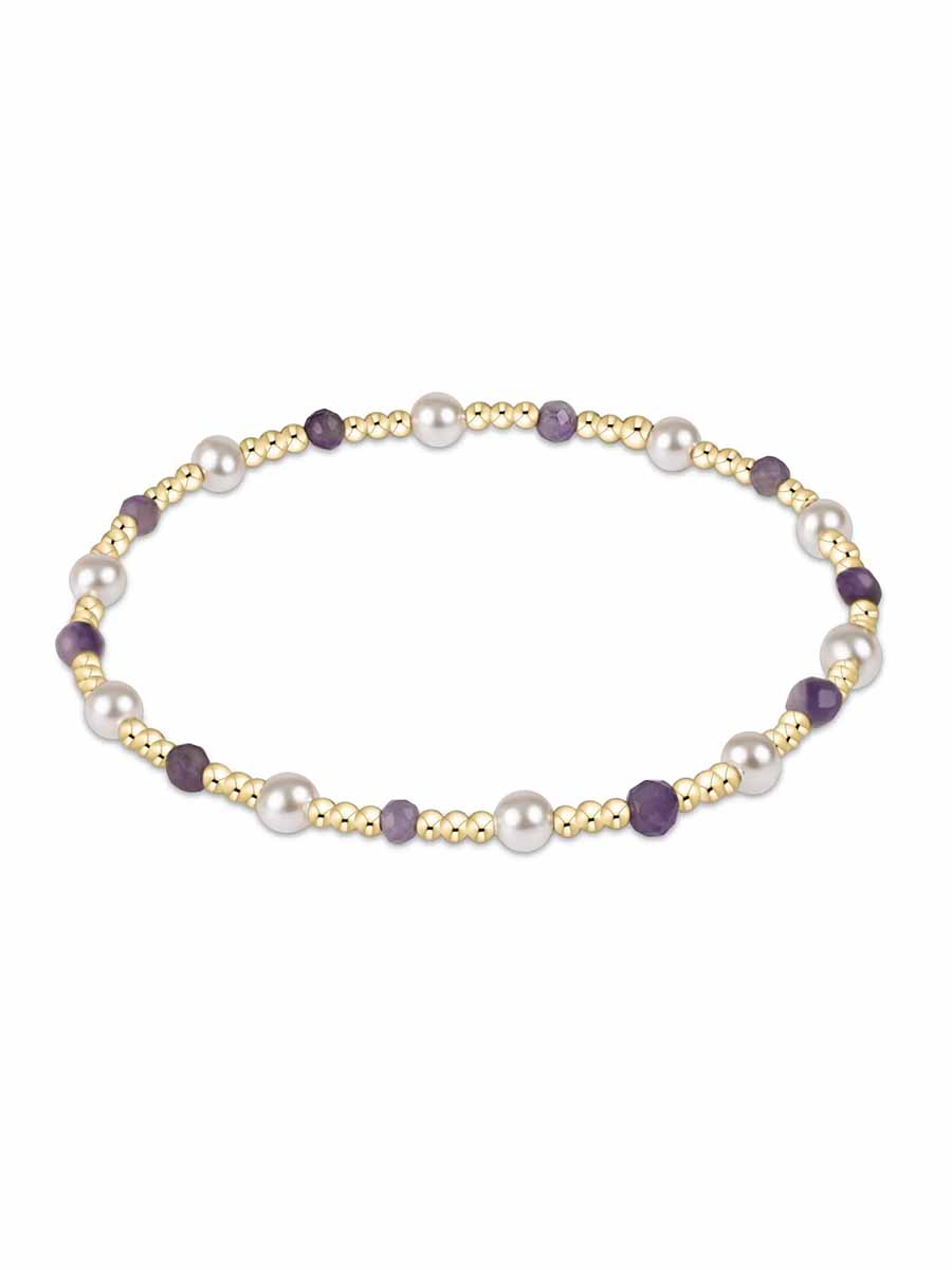 Pearl Sincerity 4mm Bead Gemstone Bracelet (12 Colors)