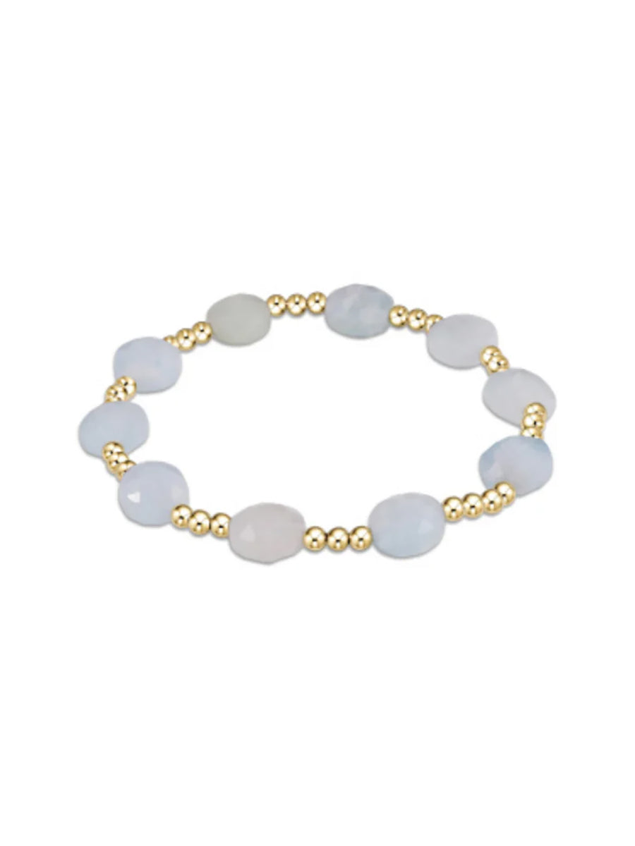 Extends Admire Gold 3mm Bead Gemstone Bracelet (6 Colors)