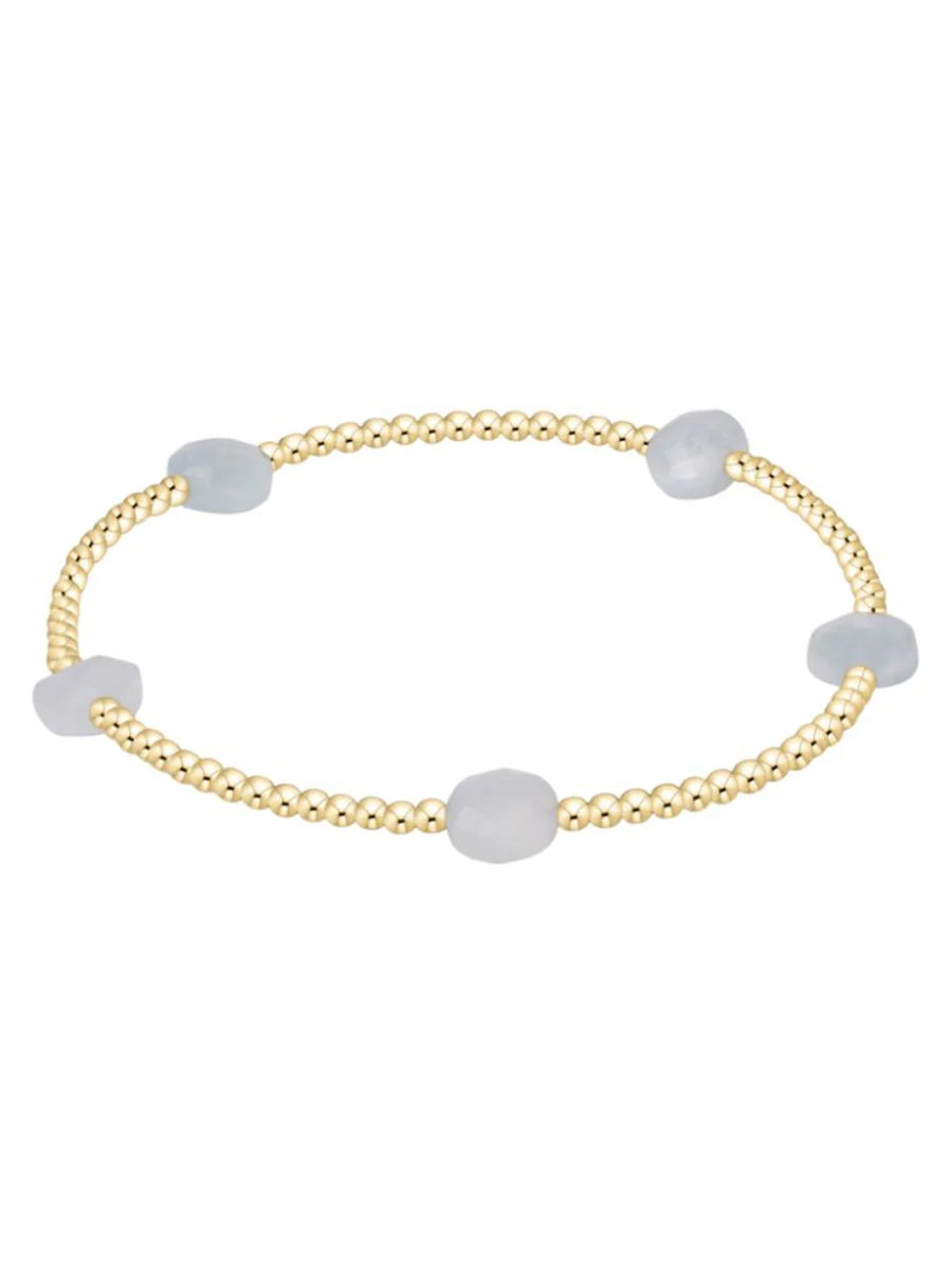 Admire Small Gemstone 2mm Gold Bracelet (3 Colors)