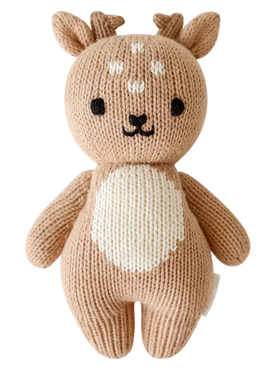 knitted baby deer stuffed animal