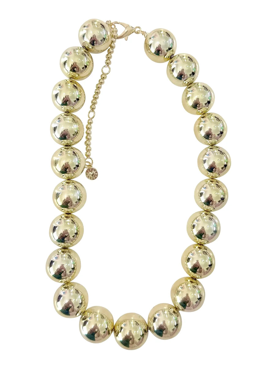 Gold-Plated Beaded Necklace