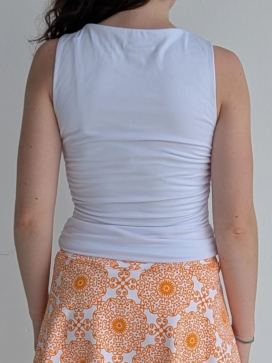 White Fitted Sleeveless Top