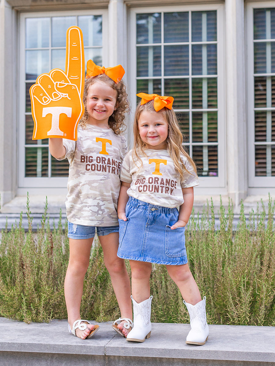 Kids Big Orange Country Camo T-Shirt