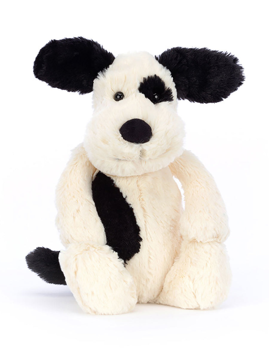 Jellycat black and cream dog