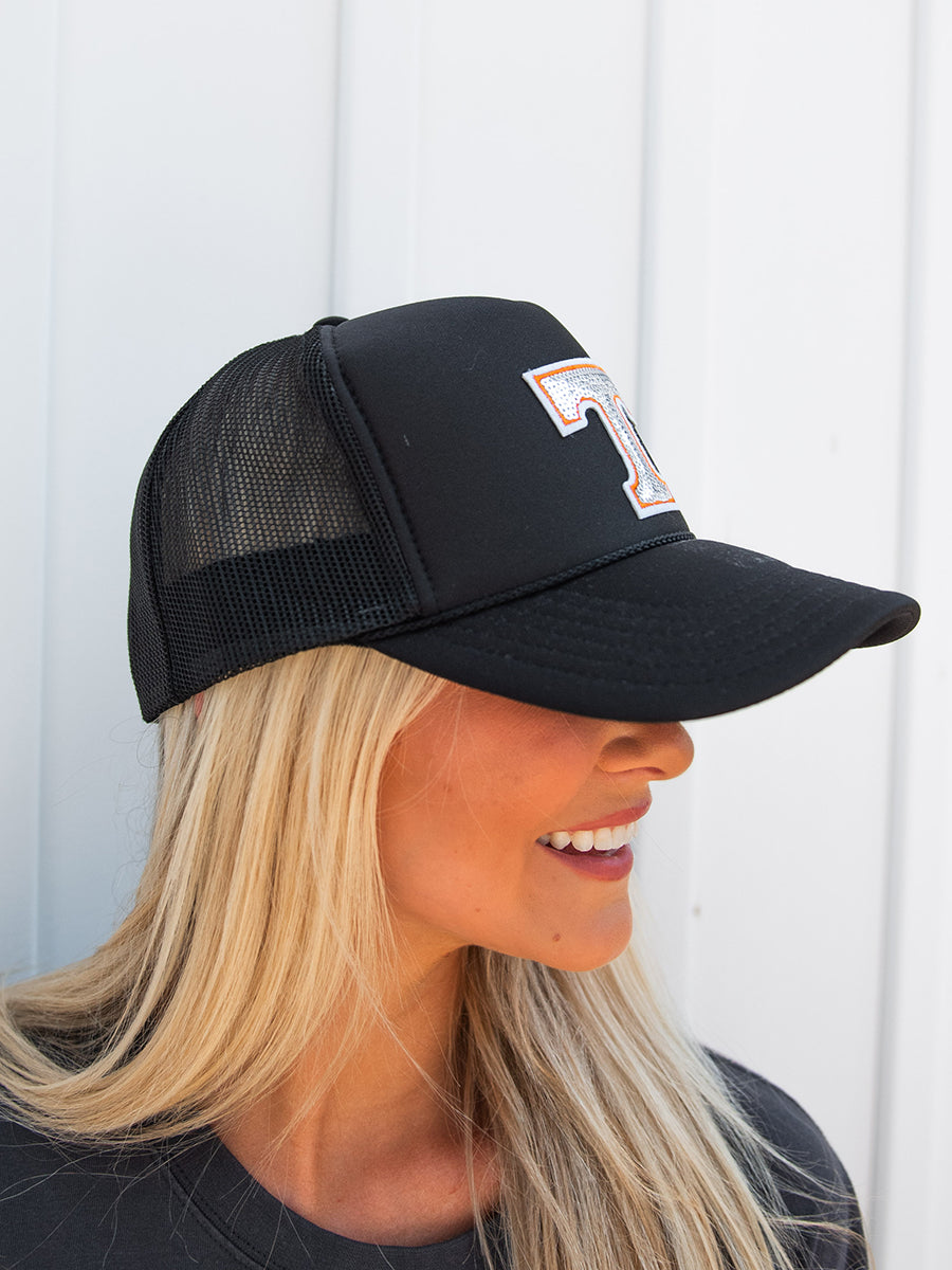Black Mesh Cap with Power T