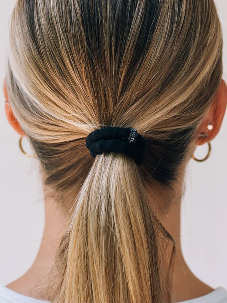 Teleties Jet Black Small Nylon Hair Ties