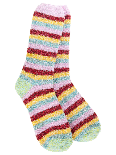 Cozy Garden Stripe Crew Sock (3 Styles)