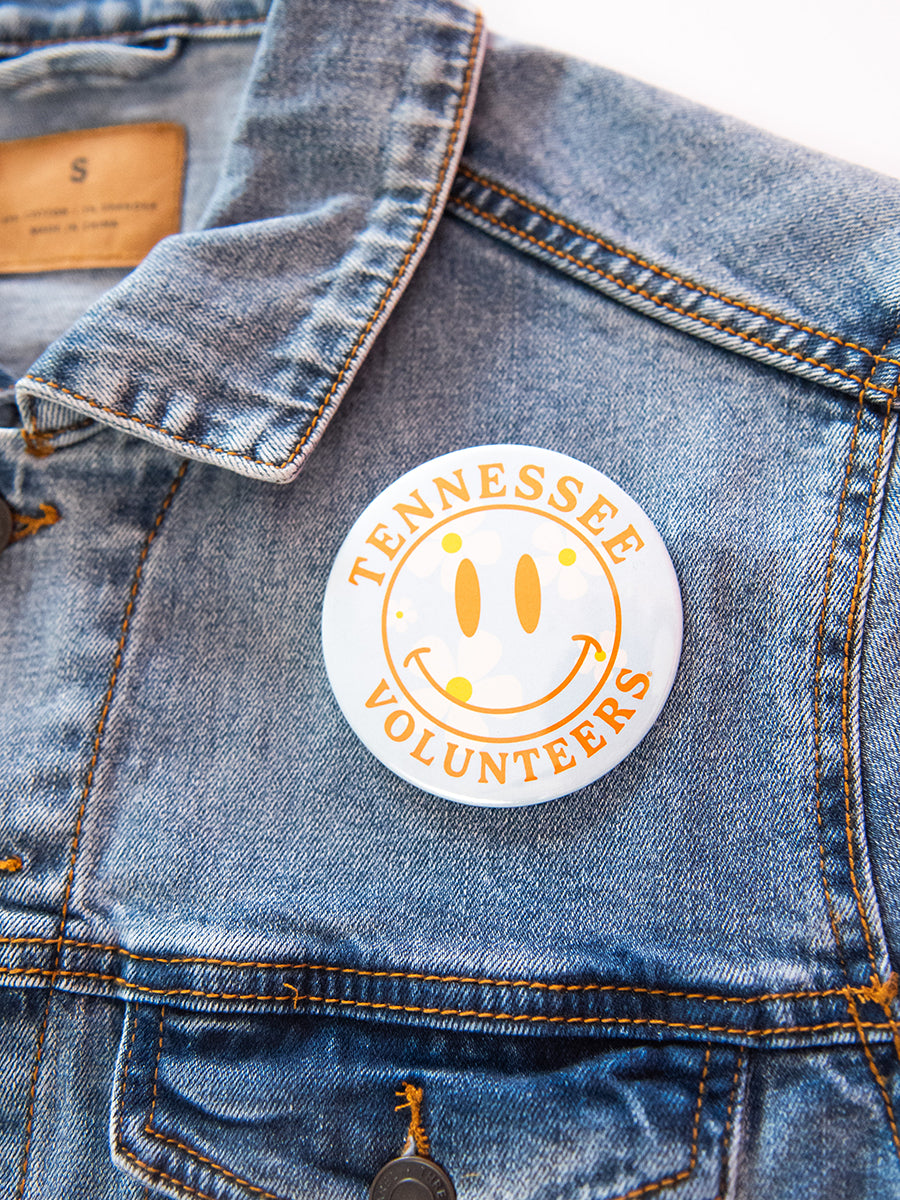 Tennessee Volunteers Smiley Button