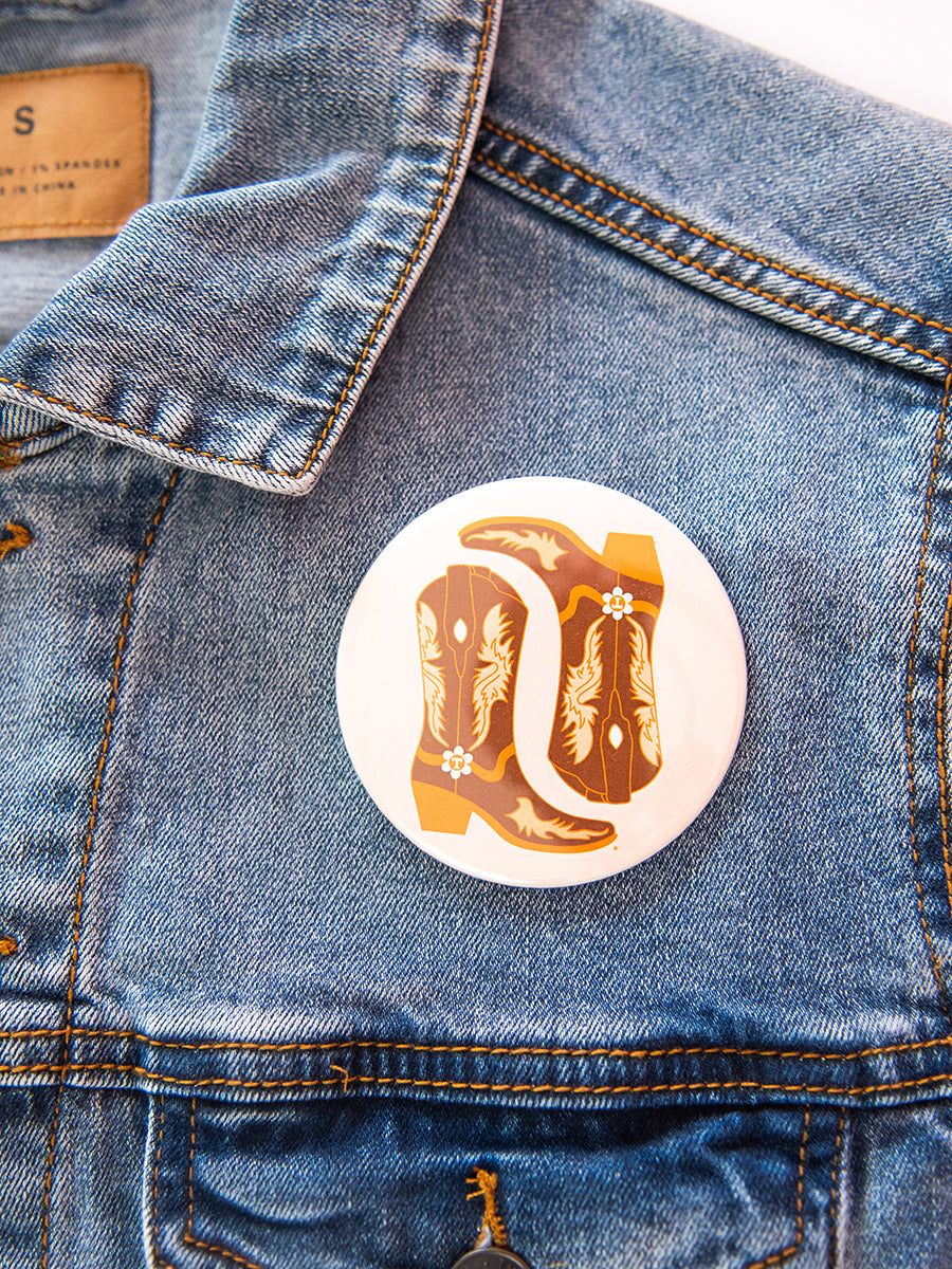 Cowboy Boots Power T Button