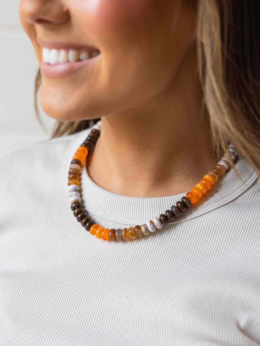 Knotted Stone Bead Necklace (5 Colors) **Doorbuster**