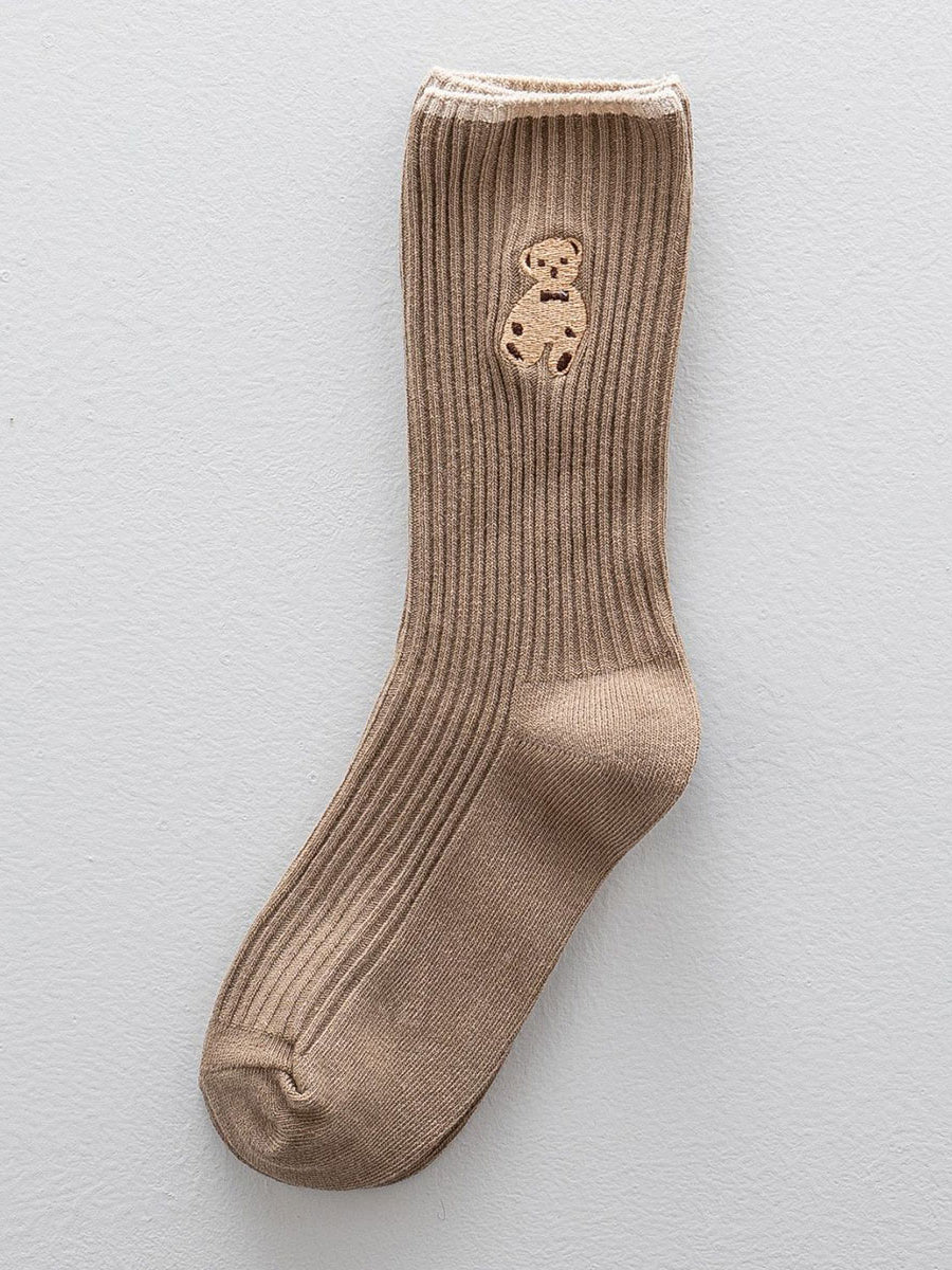 Brown Bear Crew Socks (3 Colors)