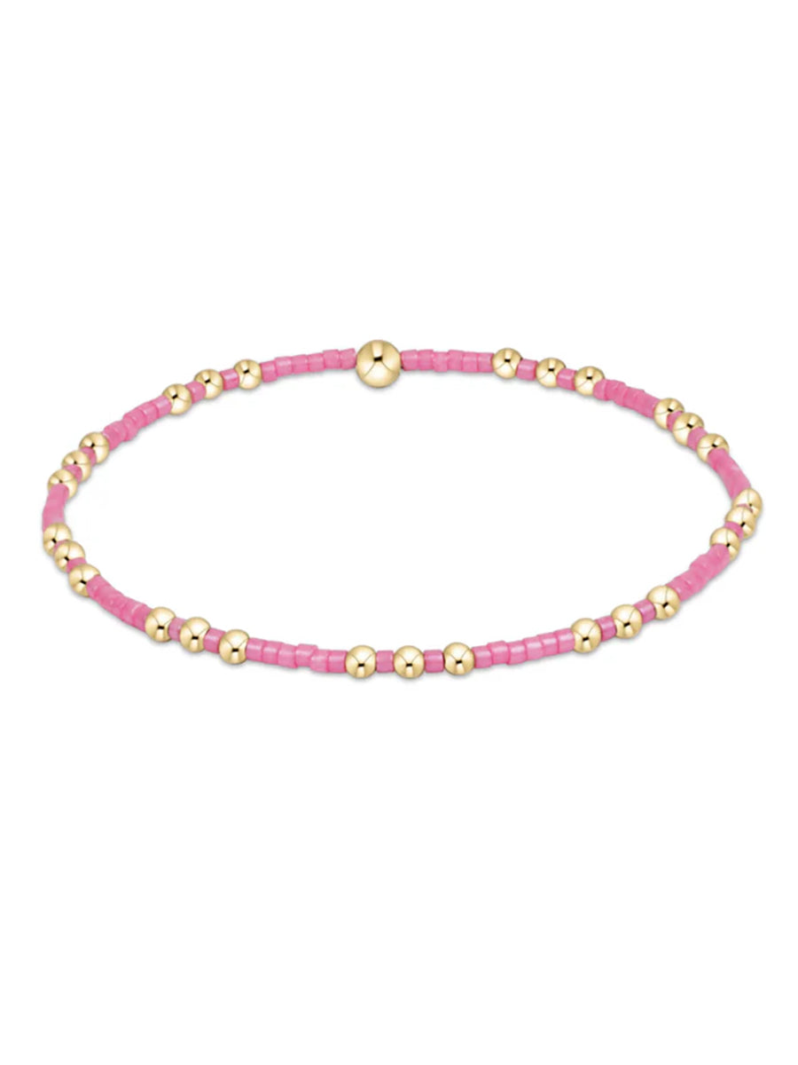 pink and gold bead bracelet