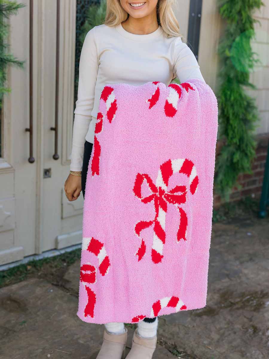 Candy Cane Pink Blanket