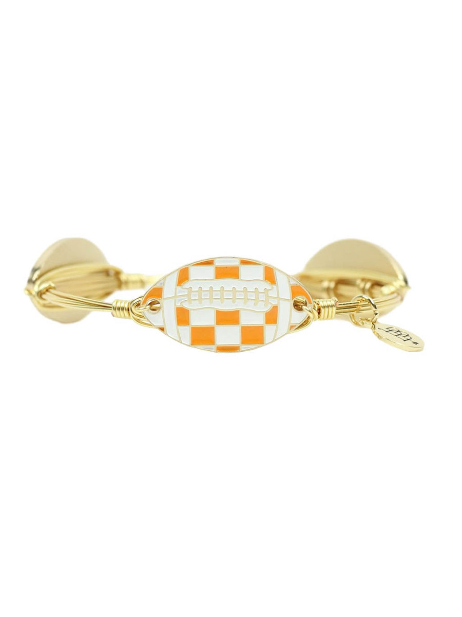 Checkered Football Bangle Bracelet (2 Sizes)