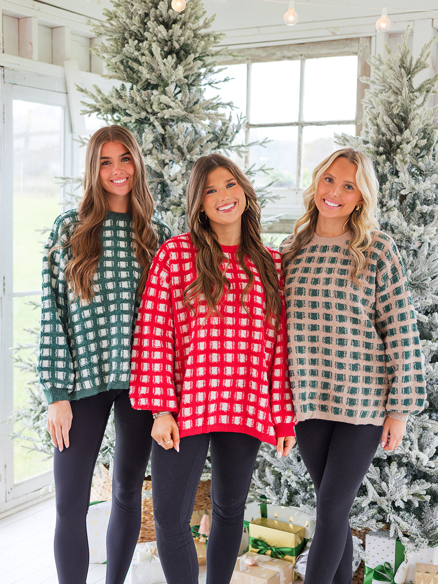 Christmas checked sweaters