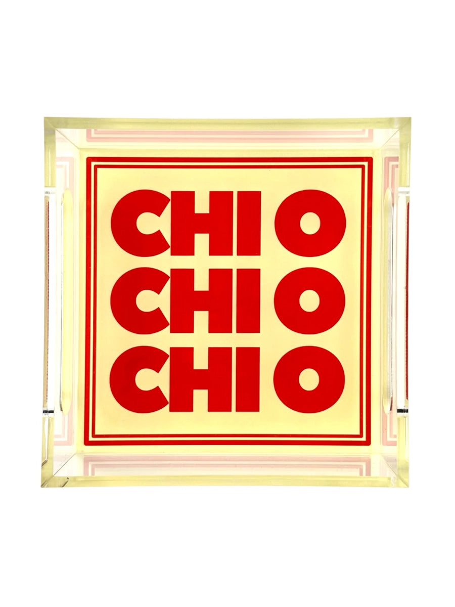 Chi Omega Acrylic Tray