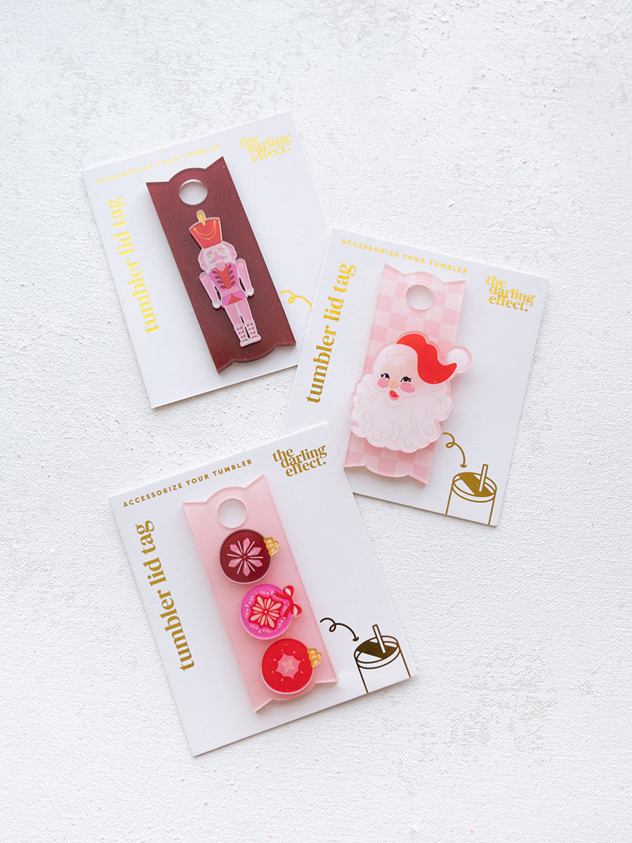 Christmas themed lid tags