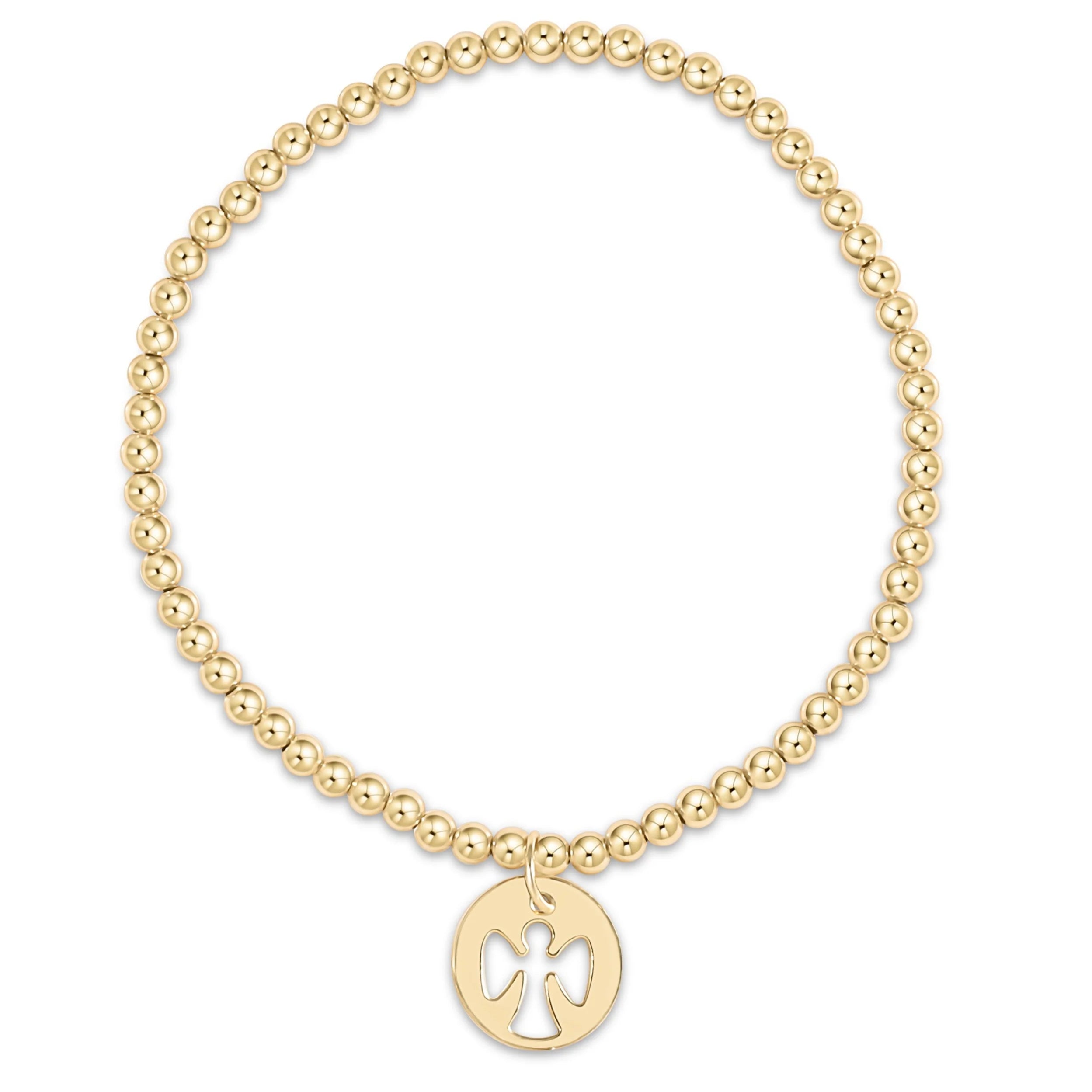 Classic Gold 3mm Guardian Angel Bracelet