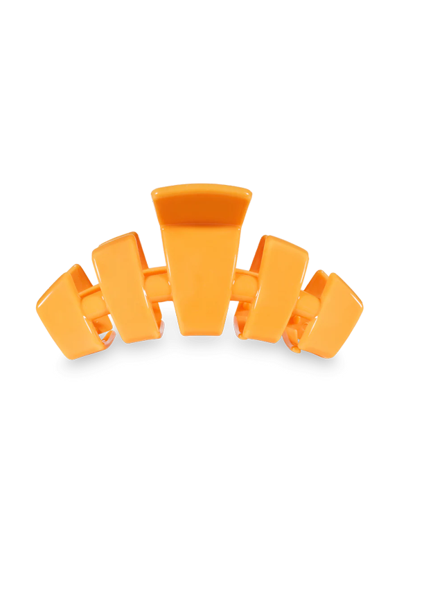orange plastic hair claw