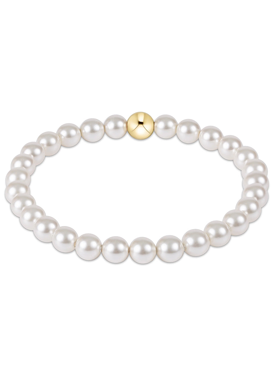 Classic Pearl 6mm Bead Bracelet