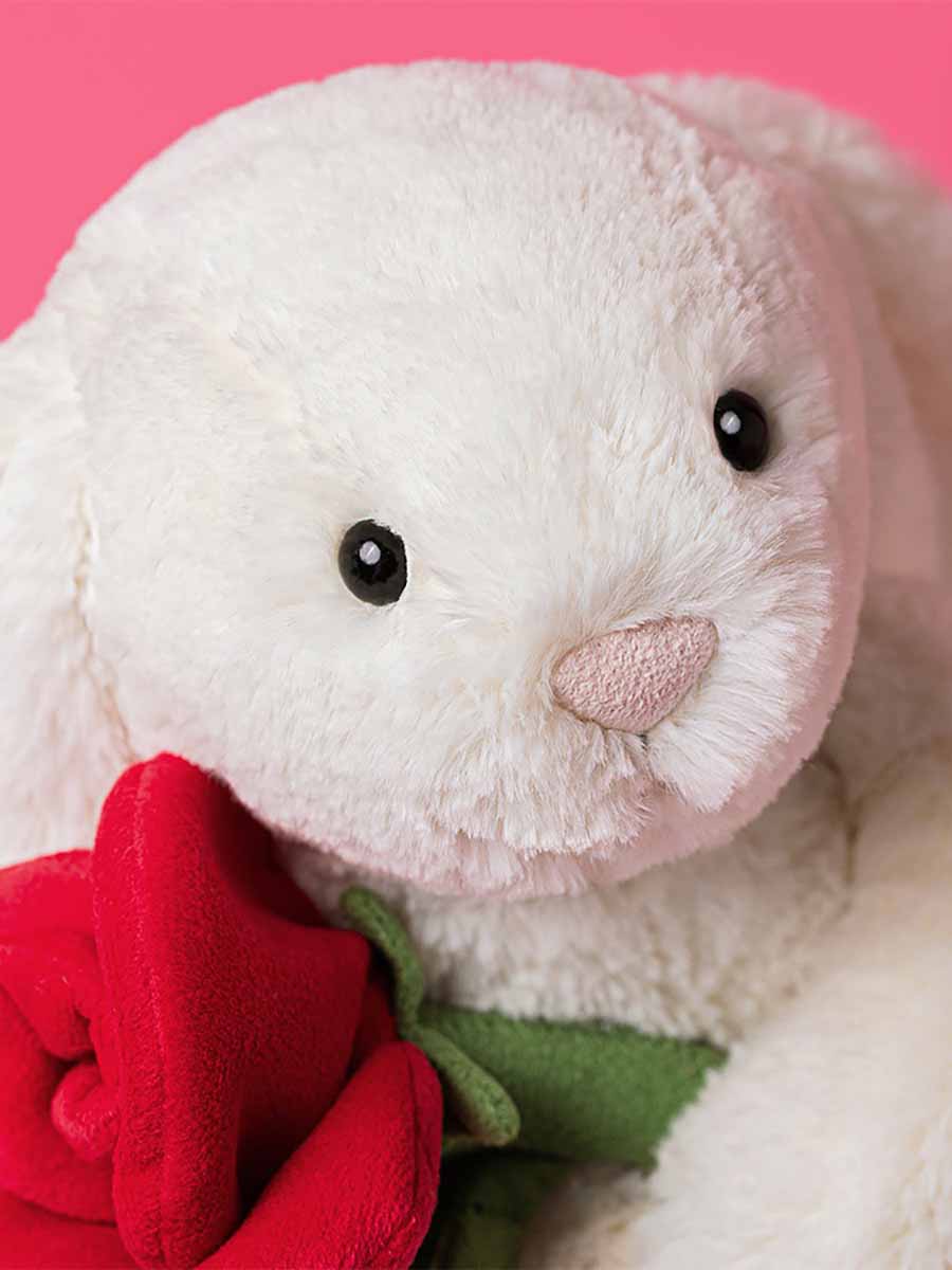 Bunny with a Valentine Rose