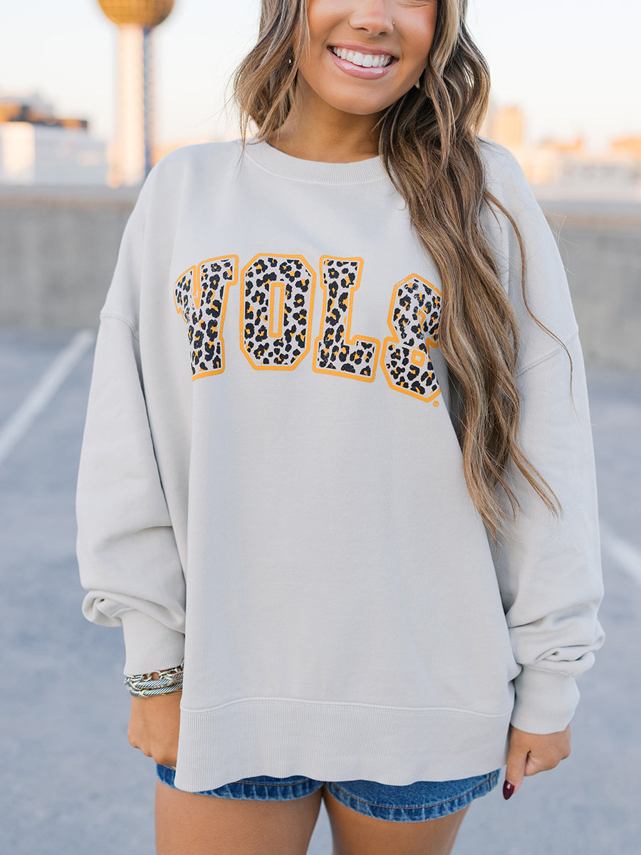 Leopard VOLS Crew Sweatshirt