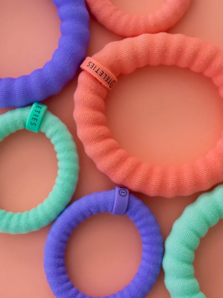 Teleties Color Rush Nylon Hair Ties (2 Sizes)