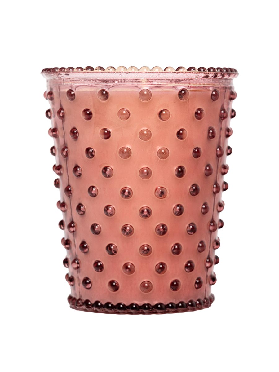 K. Hall Studio Hobnail Glass Candle 16 oz.