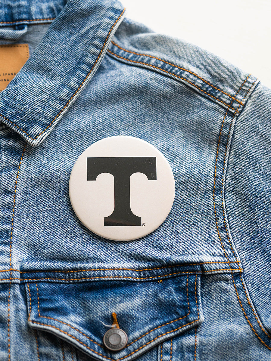 Cream UT "Power T" Button
